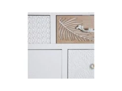 Meuble D'entrée 1 Porte 5 Tiroirs Bois Clair/Blanc - PRIMAVERA -Deco.fr Soldes Boutique buffet 17624077