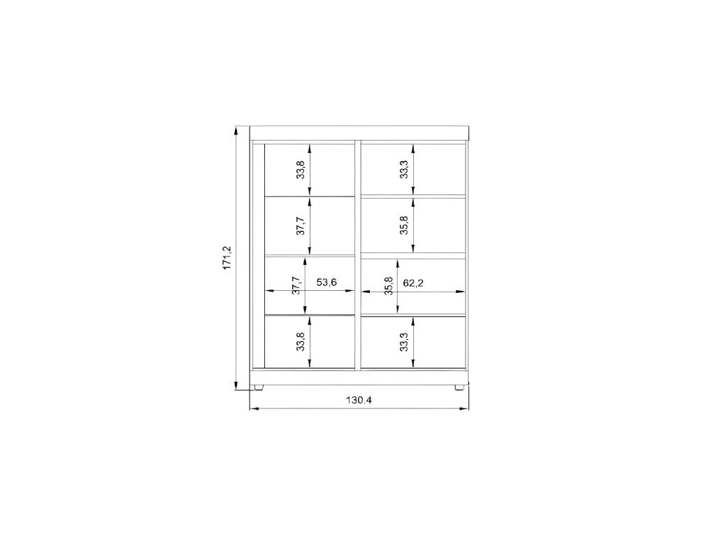 Argentier 2 Portes Chêne Naturel à LEDs - COURTRAI 5 Argentier 2 Portes Chêne Naturel à LEDs - COURTRAI – Image 5