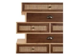 Meuble D'entrée 8 Tiroirs Bois/Rotin - BISCUIT -Deco.fr Soldes Boutique buffet 17625575