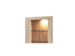 Argentier 4 Portes Chêne Naturel à LEDs - OSTENDE -Deco.fr Soldes Boutique buffet 17625745
