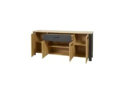 Buffet 4 Portes 1 Tiroir Chêne Naturel/Noir- ARTEMIS 8 Buffet 4 Portes 1 Tiroir Chêne Naturel/Noir- ARTEMIS -Deco.fr Soldes Boutique buffet 17635511