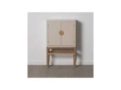 Armoire De Salon 2 Portes 1 Niche Bois/Taupe - ADRIANA -Deco.fr Soldes Boutique buffet 17635955