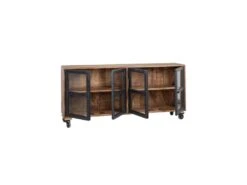 Buffet 4 Portes Vitrées Bois/Noir - JUPLO -Deco.fr Soldes Boutique buffet 17788435