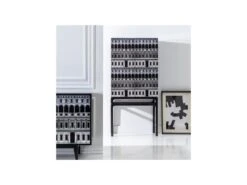 Armoire De Salon 2 Portes Blanc & Noir/Bois - VINTA 7 Armoire De Salon 2 Portes Blanc & Noir/Bois - VINTA -Deco.fr Soldes Boutique buffet 17788961