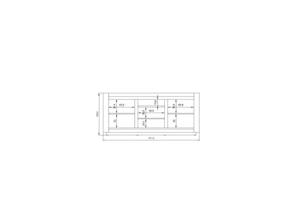 Buffet 3 Portes 1 Tiroir Chêne Naturel à LEDs - OSTENDE 4 Buffet 3 Portes 1 Tiroir Chêne Naturel à LEDs - OSTENDE – Image 4