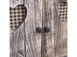 Meuble D'appoint Bahut 2 Ports Bois Blanc Gris Coeur 70x51x30 -Deco.fr Soldes Boutique buffet 18399797