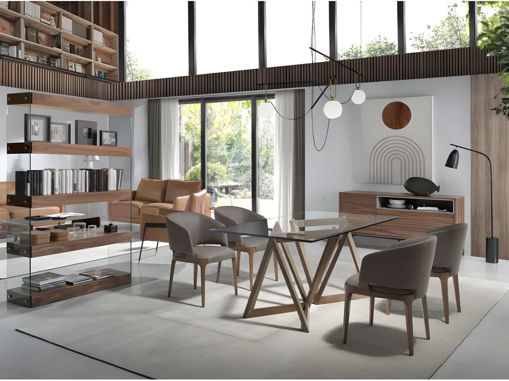 Buffet En Bois De Noyer Et Gris 3226 ANGEL CERDA 4 Buffet En Bois De Noyer Et Gris 3226 ANGEL CERDA – Image 4