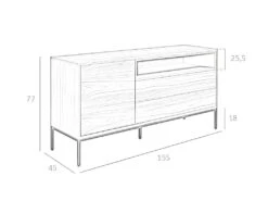 Buffet En Bois De Noyer Et Gris 3226 ANGEL CERDA 16 Buffet En Bois De Noyer Et Gris 3226 ANGEL CERDA -Deco.fr Soldes Boutique buffet 18423961