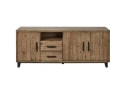 Buffet 3 Portes & 2 Tiroirs Pin "Favola" 200cm Marron