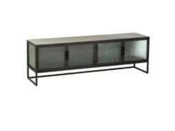 Buffet 4 Portes Design "Alony" 150cm Noir