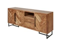 Buffet 3 Portes & 2 Tiroirs "Ridoma" 200cm Marron -Deco.fr Soldes Boutique buffet 19090861