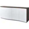 Bahut 4 Portes En Bois "Pyloza" 200cm Blanc Laqué -Deco.fr Soldes Boutique buffet 19091085