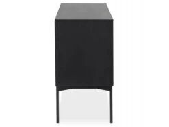 Buffet 3 Tiroirs & 2 Portes Design "Lasco" 160cm Noir -Deco.fr Soldes Boutique buffet 19091869