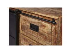 Bahut 2 Portes En Bois "Minga" 200cm Noir & Marron 9 Bahut 2 Portes En Bois "Minga" 200cm Noir & Marron -Deco.fr Soldes Boutique buffet 19091951