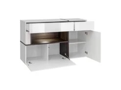 Buffet Design LED "Cross" 150cm Blanc 4 Buffet Design LED "Cross" 150cm Blanc -Deco.fr Soldes Boutique buffet 19092367