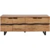 Buffet 4 Portes En Bois "Malo" 200cm Marron -Deco.fr Soldes Boutique buffet 19092567
