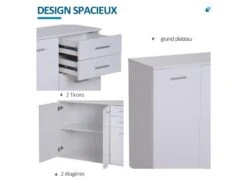 Buffet Contemporain AXELLE Blanc 8 Buffet Contemporain AXELLE Blanc -Deco.fr Soldes Boutique buffet 19193979