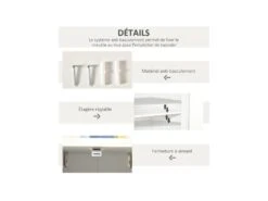 Buffet Design ULRICH Blanc Et Bois -Deco.fr Soldes Boutique buffet 19194091