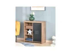 Buffet 3 Niches GSTAAD Bois Et Noir -Deco.fr Soldes Boutique buffet 19194191