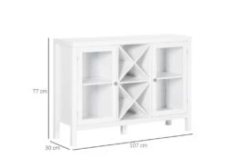 Buffet Vitré PAVEL Blanc -Deco.fr Soldes Boutique buffet 19194387