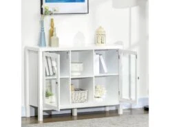 Buffet Vitré PAVEL Blanc -Deco.fr Soldes Boutique buffet 19194389