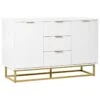 Buffet Design APHRODITE Blanc Et Doré -Deco.fr Soldes Boutique buffet 19194539