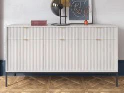 Buffet Avec 3 Portes Et 3 Tiroirs - Gris - LIOUBA De Pascal MORABITO 9 Buffet Avec 3 Portes Et 3 Tiroirs - Gris - LIOUBA De Pascal MORABITO -Deco.fr Soldes Boutique buffet 19430875