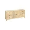 Buffet 6 Tiroirs 2 Portes Bois Naturel Clair - ODENSE -Deco.fr Soldes Boutique buffet 19438011