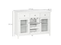 Buffet Contemporain ARKLOW Blanc 7 Buffet Contemporain ARKLOW Blanc -Deco.fr Soldes Boutique buffet 21023929