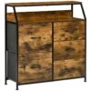 Buffet Industriel VITERBE Bois Et Noir -Deco.fr Soldes Boutique buffet 21023945