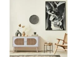 Meuble De Salon Buffet En Bois 2 Portes Blanc Marron Style Scandinave