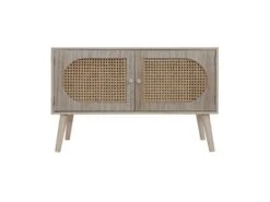 Meuble D'Entrée Scandinave Avec 2 Portes En Bois Marron -Deco.fr Soldes Boutique buffet 21224795