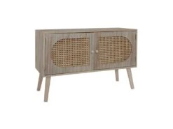 Meuble D'Entrée Scandinave Avec 2 Portes En Bois Marron -Deco.fr Soldes Boutique buffet 21224799