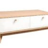 Lowboard Avec 2 Tiroirs En Panneau De Particules Chêne Et Blanc 6 Lowboard Avec 2 Tiroirs En Panneau De Particules Chêne Et Blanc -Deco.fr Soldes Boutique buffet 21671619