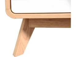 Lowboard Avec 2 Tiroirs En Panneau De Particules Chêne Et Blanc -Deco.fr Soldes Boutique buffet 21671629