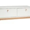 Lowboard Avec 2 Tiroirs En Panneau De Particules Blanc -Deco.fr Soldes Boutique buffet 21672021