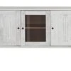 Buffet Avec 2 Portes Et 1 Porte Vitrée En Pin Blanc Crème -Deco.fr Soldes Boutique buffet 21672169