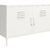 Armoire à 2 Portes En Métal Blanc