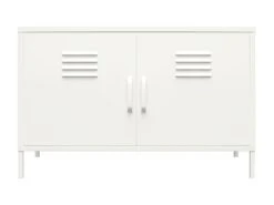 Armoire à 2 Portes En Métal Blanc -Deco.fr Soldes Boutique buffet 21672503