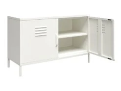 Armoire à 2 Portes En Métal Blanc -Deco.fr Soldes Boutique buffet 21672505