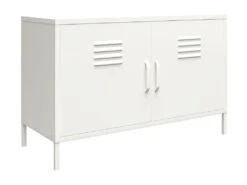 Armoire à 2 Portes En Métal Blanc -Deco.fr Soldes Boutique buffet 21672509