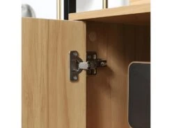 Buffet 2 Portes 2 étagères Plateau En Verre Trempé De MyCocooning 8 Buffet 2 Portes 2 étagères Plateau En Verre Trempé De MyCocooning -Deco.fr Soldes Boutique buffet 21987389