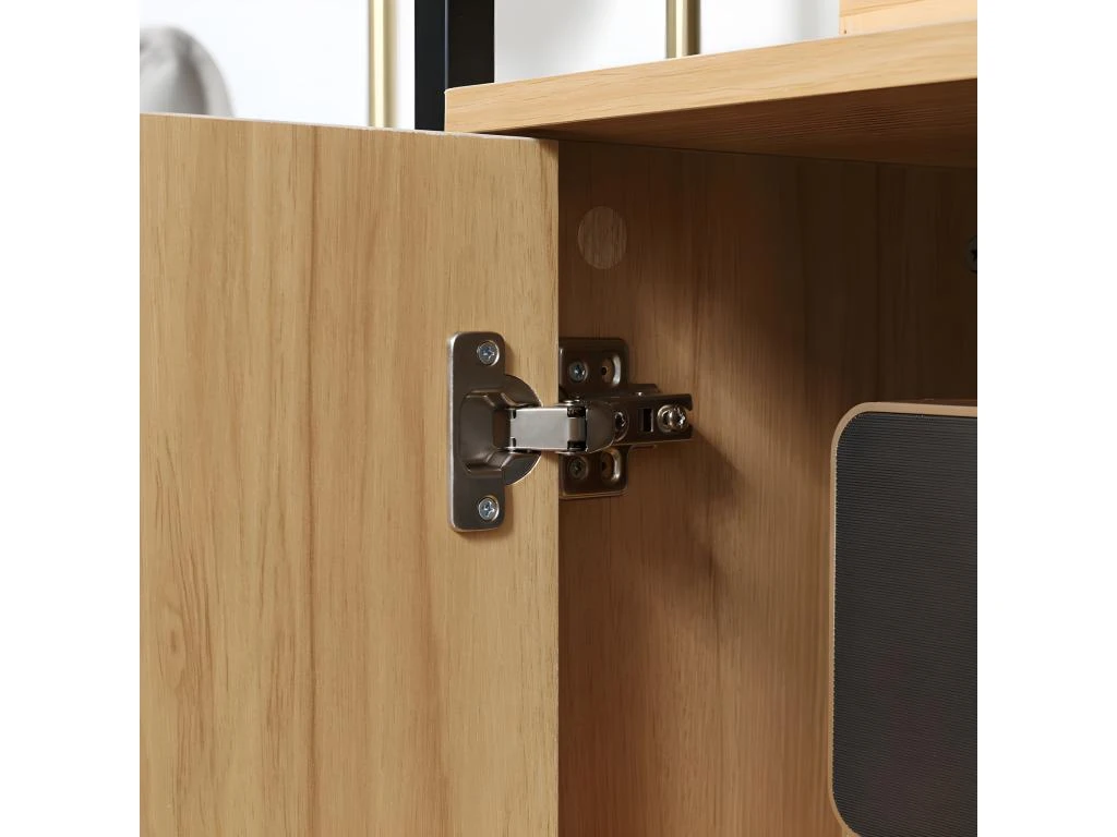 Buffet 2 Portes 2 étagères Plateau En Verre Trempé De MyCocooning 4 Buffet 2 Portes 2 étagères Plateau En Verre Trempé De MyCocooning – Image 4