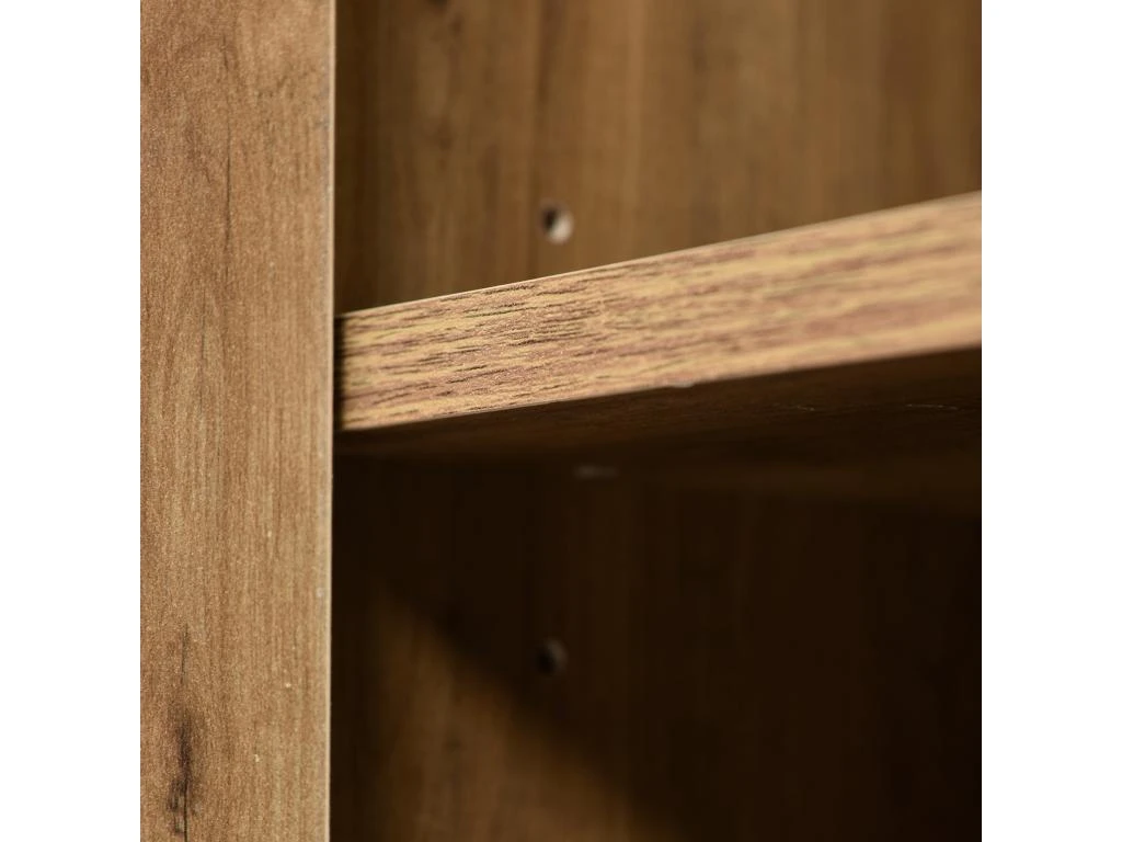 Buffet Avec 2 Portes + 3 Tiroirs + étagères Réglables - Naturel 7 Buffet Avec 2 Portes + 3 Tiroirs + étagères Réglables - Naturel – Image 7