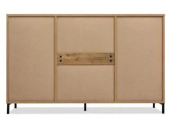 Buffet Avec 2 Portes + 3 Tiroirs + étagères Réglables - Naturel 18 Buffet Avec 2 Portes + 3 Tiroirs + étagères Réglables - Naturel -Deco.fr Soldes Boutique buffet 22040959