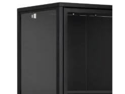 Newcastle Vitrine H180 Avec 2 Portes Vitrées, Noir. -Deco.fr Soldes Boutique buffet 22047517