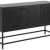 Newcastle Buffet L125 Avec 3 Portes Grillagées En Métal Noir. -Deco.fr Soldes Boutique buffet 22047549