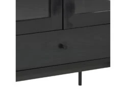 Angus Vitrine Avec 2 Portes Vitrées Et 1 Tiroir, Noir. -Deco.fr Soldes Boutique buffet 22047571