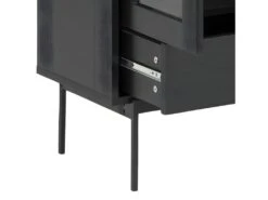 Angus Vitrine Avec 2 Portes Vitrées Et 1 Tiroir, Noir. -Deco.fr Soldes Boutique buffet 22047575