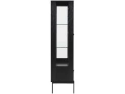 Angus Vitrine Avec 2 Portes Vitrées Et 1 Tiroir, Noir. -Deco.fr Soldes Boutique buffet 22047577